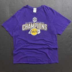 Purple NBA Lakers 2010 Western Conference Champions T-shirt 