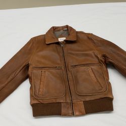 Adam Spencer Brown Leather Jacket 38 Regular 