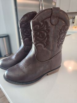 Toddler brown cowboy boots