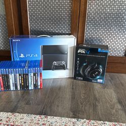 PS4 Console (500GB) w/ 19 Games and wireless headset