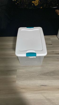 Plastic storage bin $5