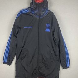 Star Wars /Adidas Jacket Rain Windbreaker Palpatine Reversible Rain Parka Large 