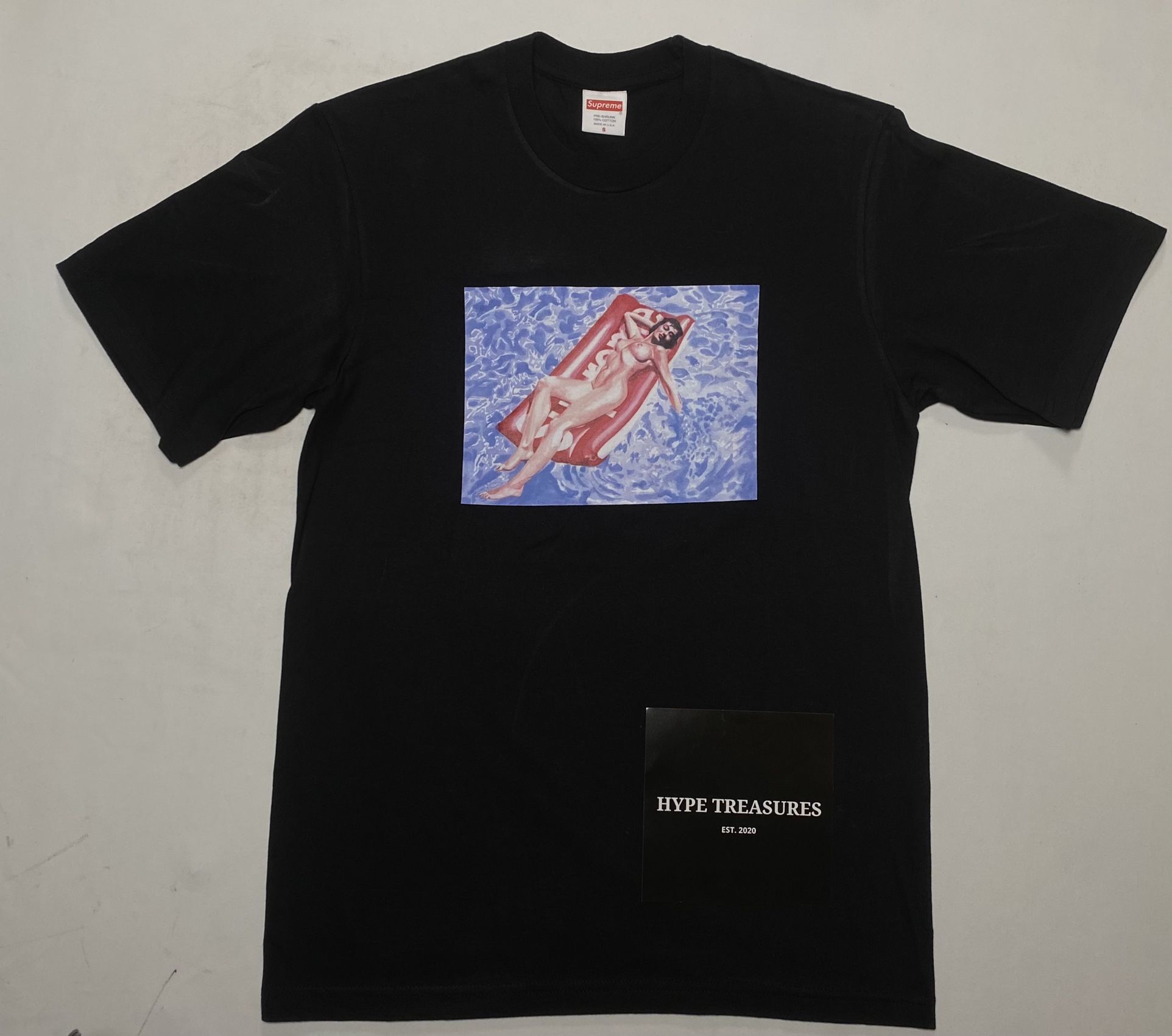 New Supreme Float Tee Small/Medium Black / White HYPETREASURES