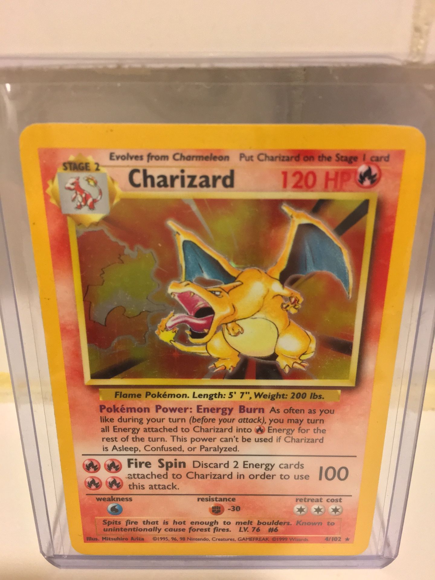 Holographic Charizard Pokemon card