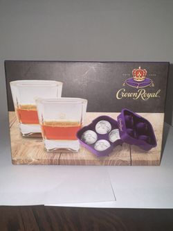 Crown Royal Whiskey Glasses With Ice Mold