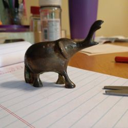 Brass Elephant Trunk Up