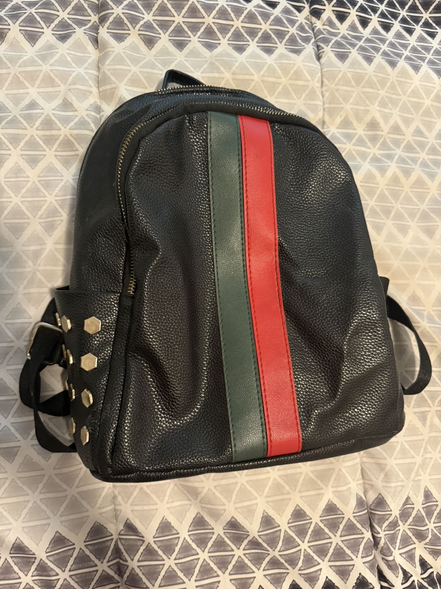 Black Leather Backpack $10
