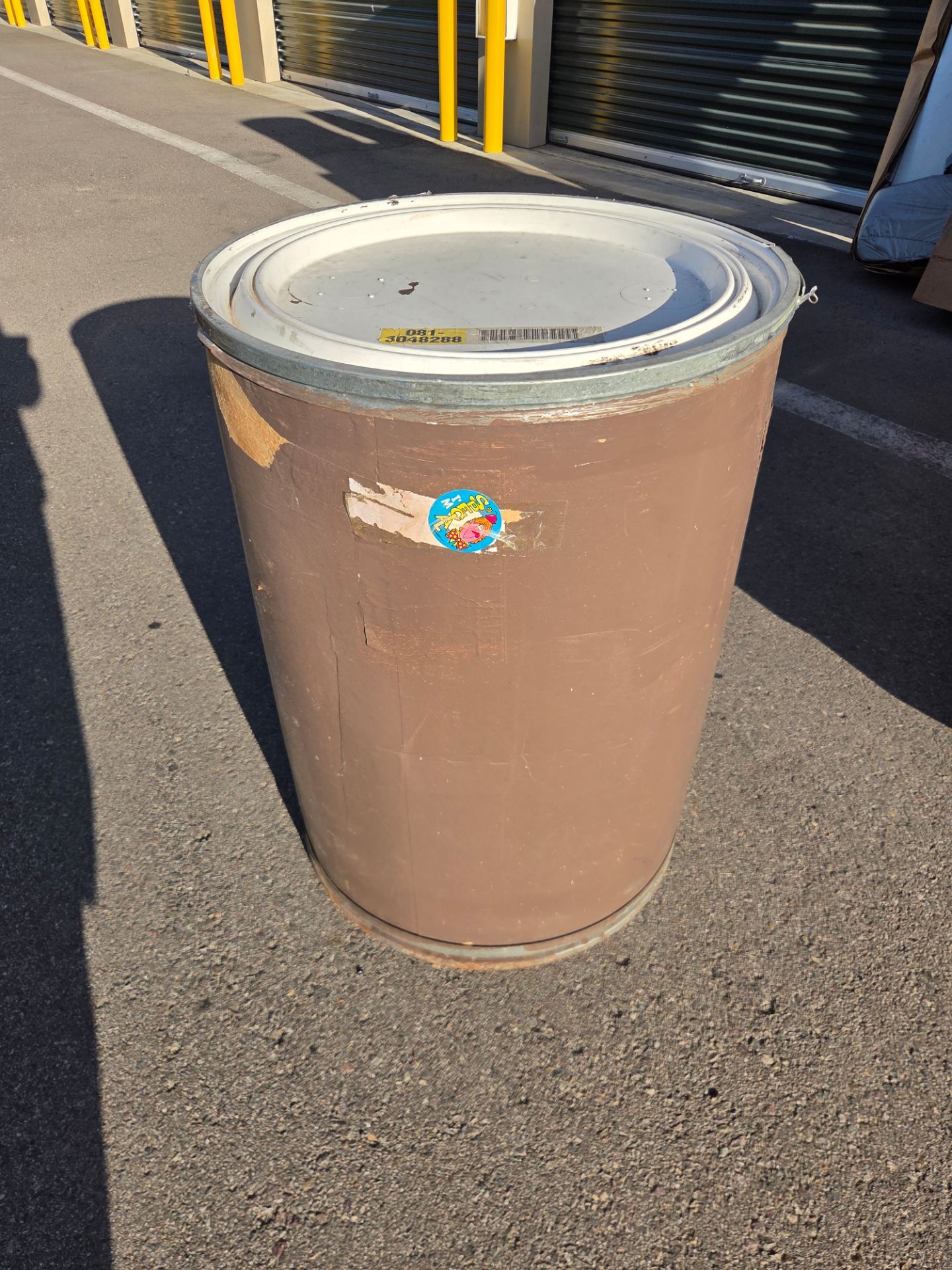 5 Industrial Fiber Drums with Lids & Locking Rings – Heavy Duty Storage Containers