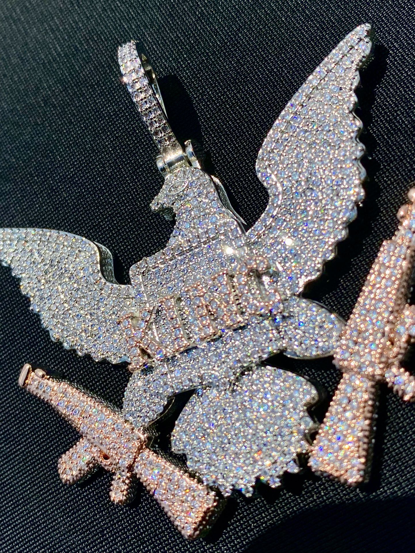 14K Iced Out KING Pendant