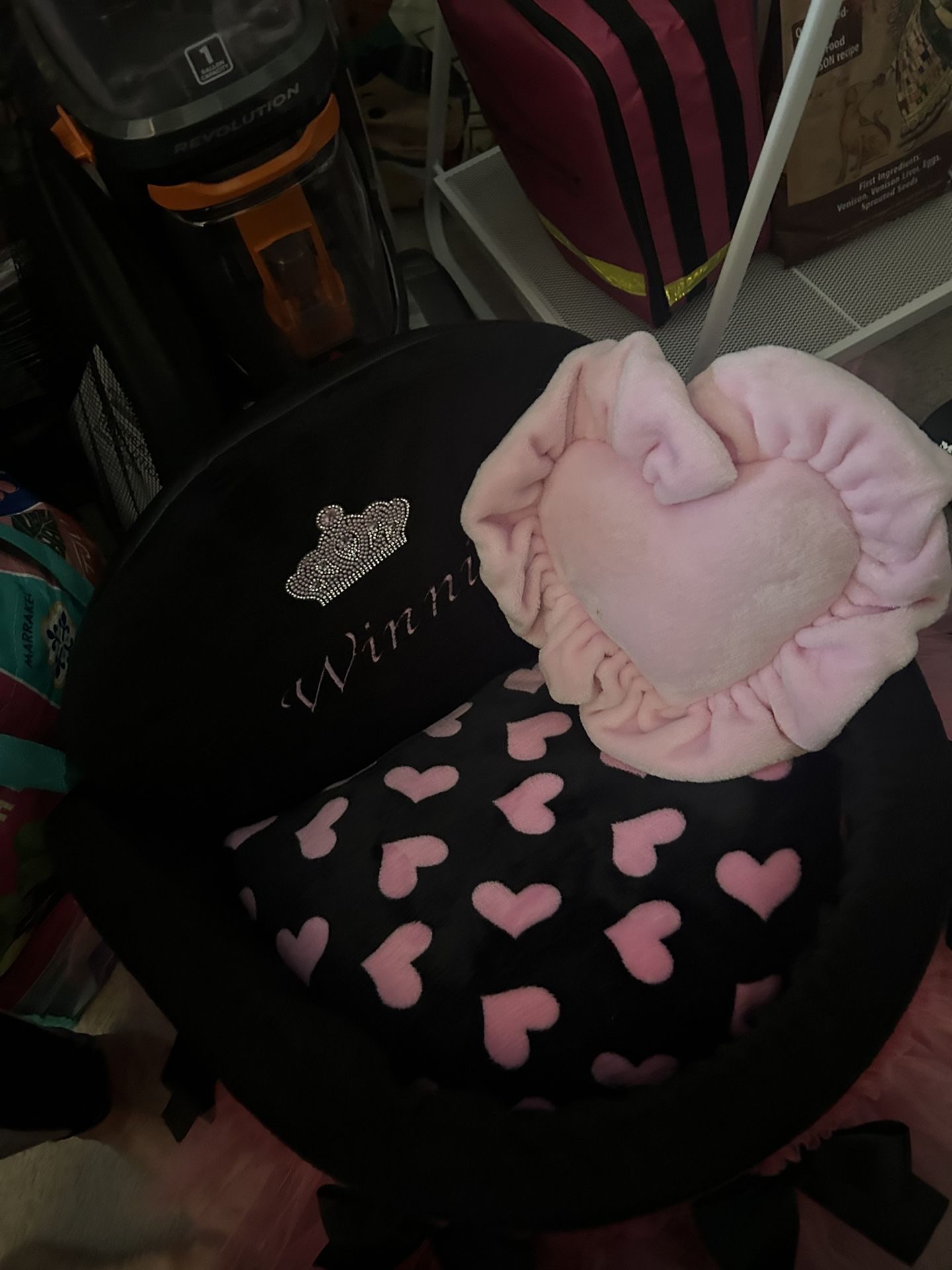 Dog Bed For Car With Seatbelt And Strap In