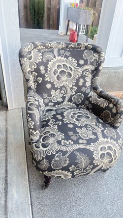 Wingback upholstered chair