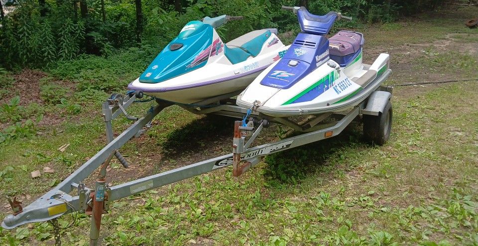 Two Jet Skis With Trailer Included