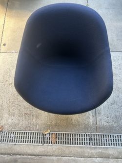 Modern Swivel Lounge Chair - Dark Navy