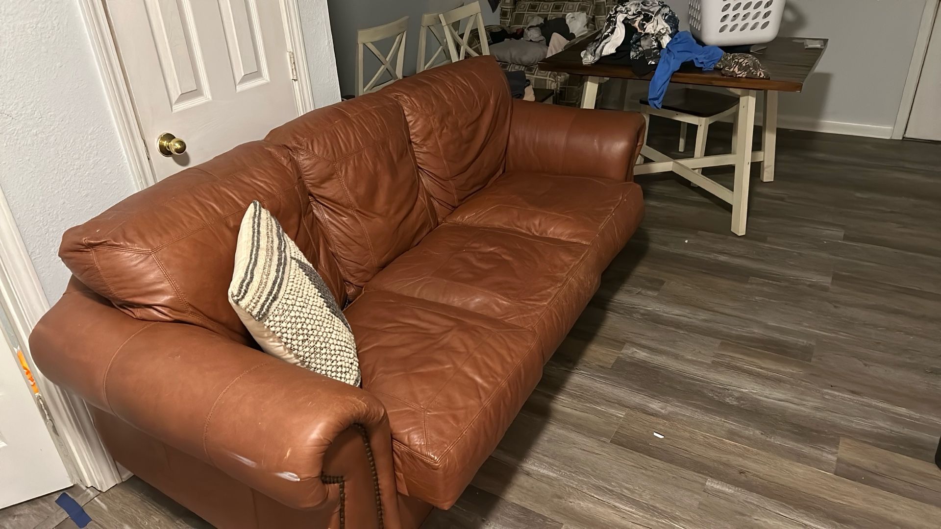 Real Leather Couch.