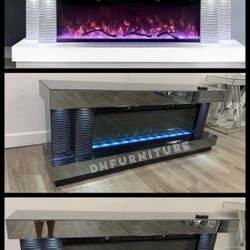 TV STAND FIREPLACE W / BLUETOOTH 