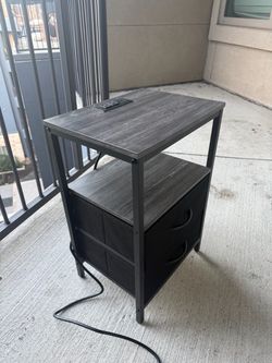 Gray nightstand