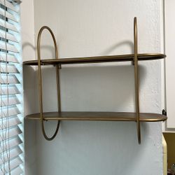 Two Tiered Gold Shelf