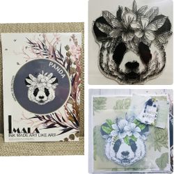 Beautiful 5.5Tx5”W Panda Stamp