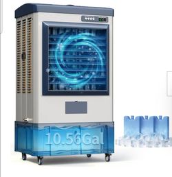10.6 Gal. 3-Speed Portable Evaporative Cooler 3531 CFM Heavy Duty Fan for Patio Garage with Auto Refill