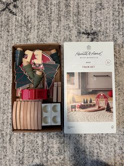 Christmas Wooden Train Set