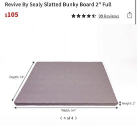 Sealy Revive Slatted Bunky Board Full Size