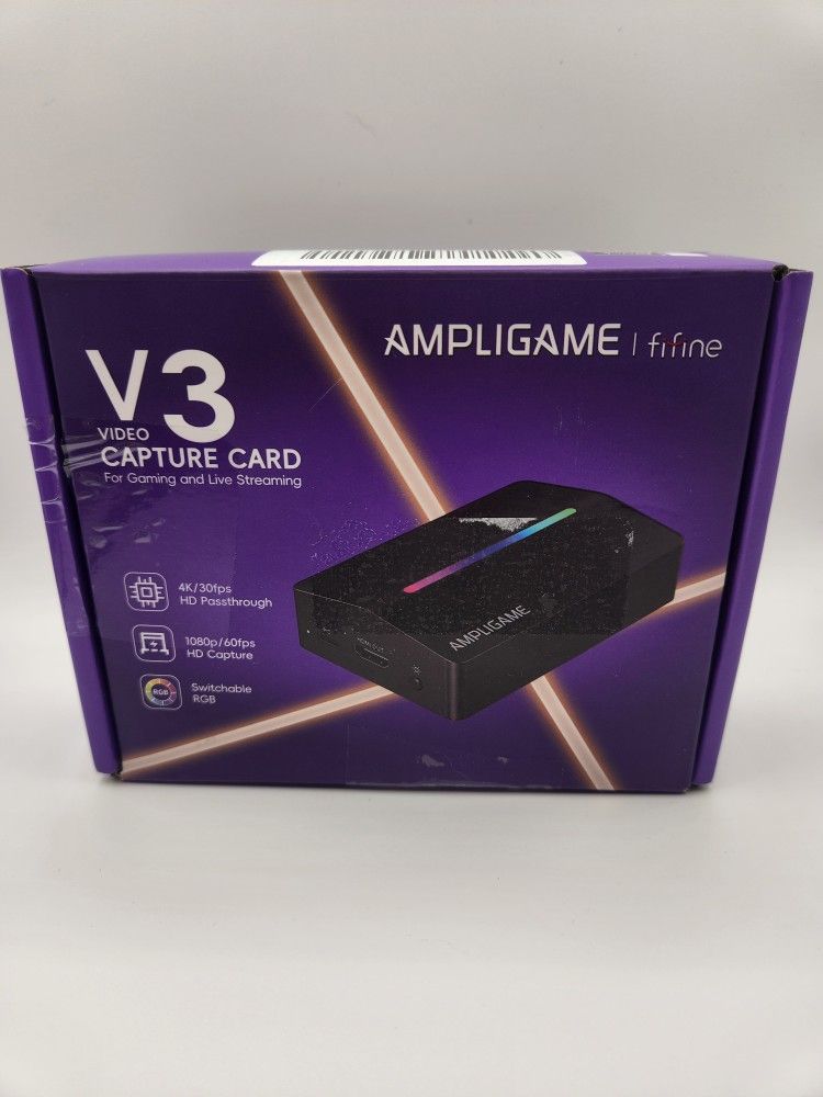 **FIFINE AmpliGame V3 Capture Card – 1080P/60 FPS Recording**