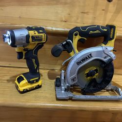 DEWALT XTREME 12V MAX BRUSHLESS 5-3/8" Circular Saw And Impact Driver