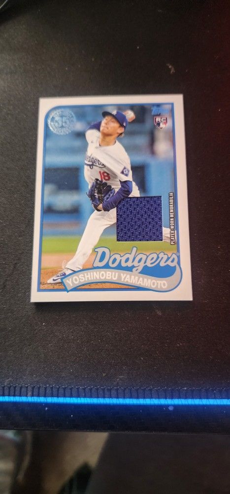 Yoshinobu Yamamoto #89RU-YY 2024 Topps 1989 Relic