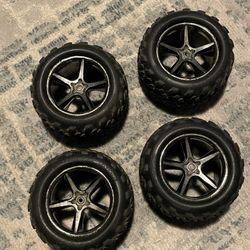 RC RADIO CONTROL CAR TRUCK WHEELS AND TIRES read description 