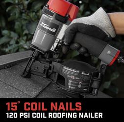 XtremepowerUS Nail Gun Professional 7/8" to 1-3/4" Coil Roofing Nailer Air