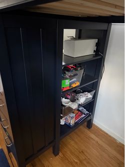 Pottery barn bunk bed with desk