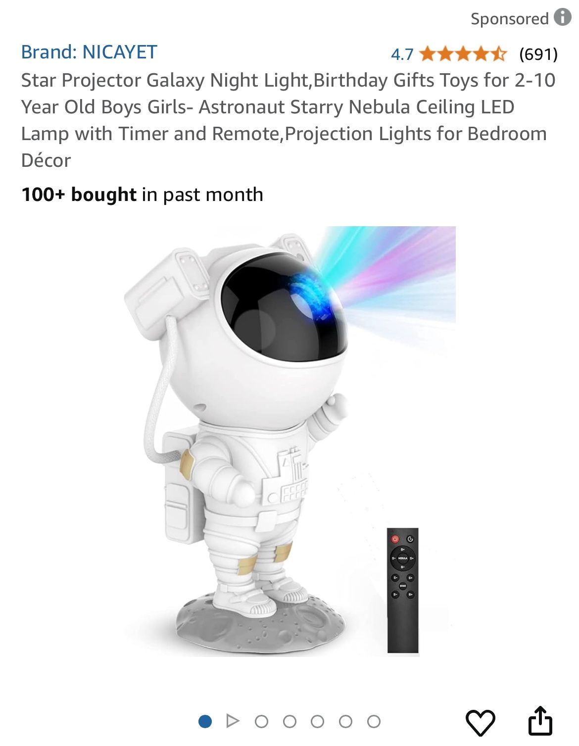 Star Projector Galaxy Night Light,