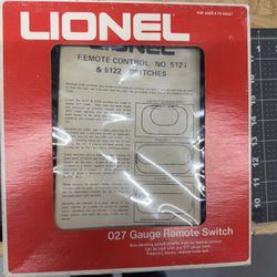 Lionel Remote Control No. 5121 & 5122 Switches 