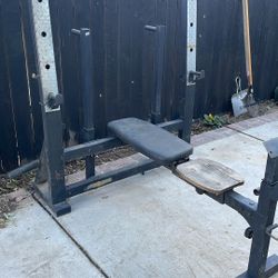 Heavy Duty Bench Press And Lat Pull Down Machine 