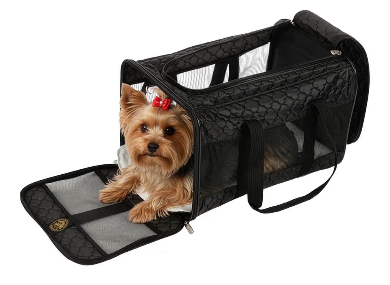 Sherpa Delta Airlines Travel Pet Carrier, Airline Approved & Guaranteed On Board - Black, Medium