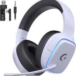 Wireless Gaming Headset for PS5, PS4, PC, Switch, 2.4GH Bluetooth 5.3 with Noise Canceling Mic, 7.1 Surround Sound, 70H Battery
