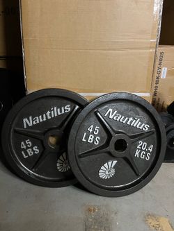 Nautilus Olympic 45 lb Weight Plates