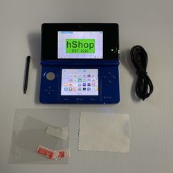 Nintendo 3DS Metallic Blue w/ 26+ Games, Charger, Stylus and Screen Protect!