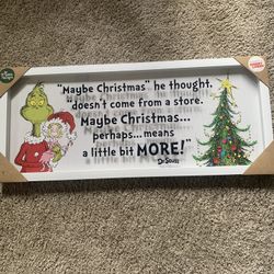 Grinch Christmas Framed Picture 