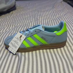 sky blue solar yellow adidas gazelles shoe for sale