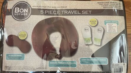 NEW Bon Voyage 5 Piece Travel Set (burgundy)