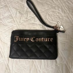 Juicy Couture Black Quilted Wristlet 