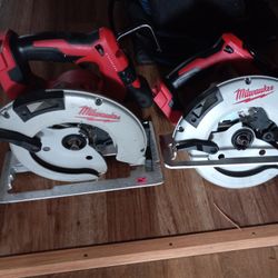 Two Free Milwaukee Circular Saws For Parts Or Repair