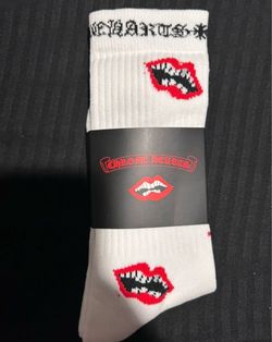 Chrome Hearts White Crew Socks