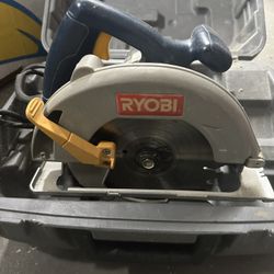 New Ryobi CSB121 Corded Electric 7-1/4" 120V Circular Saw w/  Case & Manual