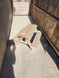 20" tall, 35" long, small size project kids picnic bench