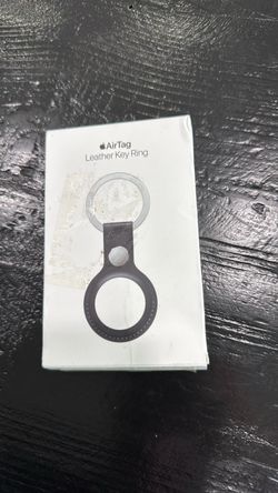 Apple AirTag Leather Key Ring midnight