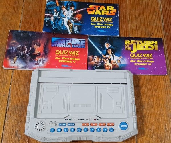 Star Wars Tiger Electronic Quiz Game 3 Books Vader Han Leah Luke Storm