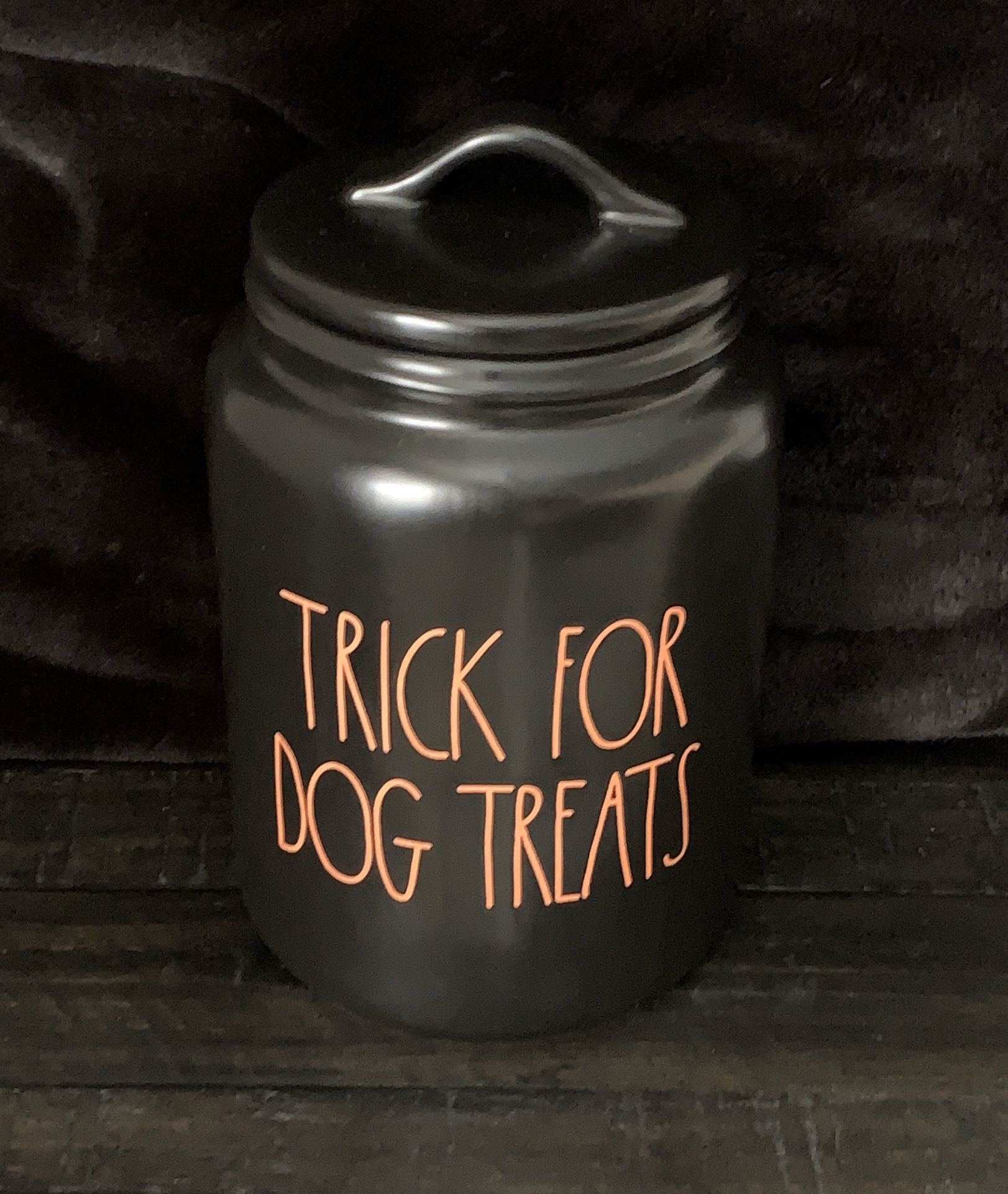 Rae Dunn 🎃🐶 TRICK FOR DOG TREATS Halloween Canister