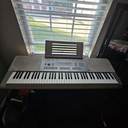 Casio Keyboard Piano With Stand  And Microphone